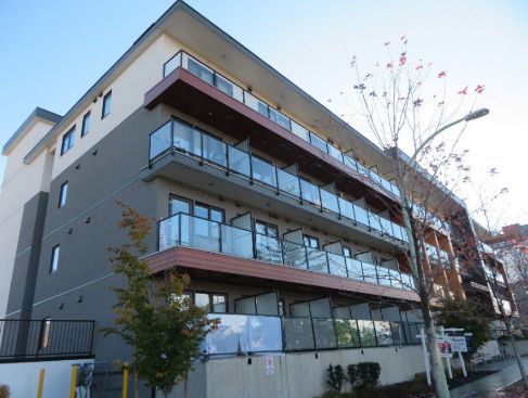 Residential building on Dougall Road in Kelowna, photographed during a Strata Engineering site visit